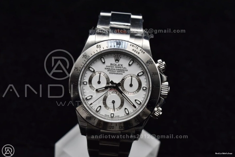 V White Best 1:1 WeatherProof SS on Bracelet Edition Daytona QF Dial 116520 771 SA4130 0414